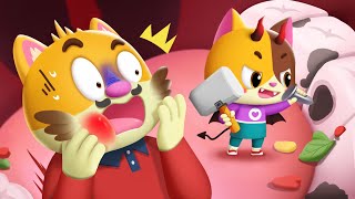 Go away Cavity Germs  Good Habits Song  Kids Song  Daddy and Mimi  MeowMi Family Show [upl. by Airdnahs]