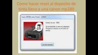 Como hacer rest al deposito de tinta lleno de una mp250 [upl. by Hebel986]