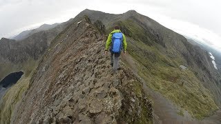 Britains Mountain Challenges Crib Goch scrambling [upl. by Oiratno]