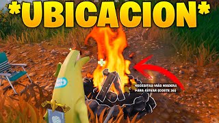 ENCIENDE UNA FOGATA EN FORTNITE  UBICACIONES DONDE HAY FOGATAS EN FORTNITE TEMPORADA 2 CAPITULO 5 [upl. by Drusus]