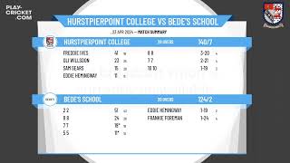 ECB Friendly  Hurstpierpoint College v Bedes School [upl. by Thorner]