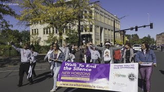 Annual Walk to End Silence raises domestic violence awareness [upl. by Arva]