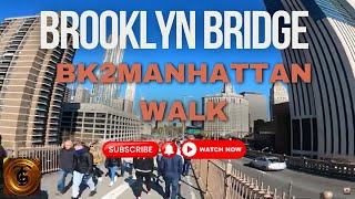 Walking over the Brooklyn Bridge Brooklyn to Manhattan [upl. by Winona653]