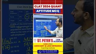 CLAT 2024 QUANT APTITUDE MCQ [upl. by Nahbois]