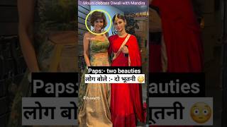 Mouni Roy celebrate dipawali with Mandira bedi at her house [upl. by Anerbes]