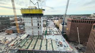 Steady progress at the Mutual of Omaha Tower construction site [upl. by Quillon944]