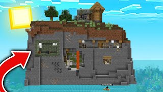 Encontramos una CASA de ALDEANO en una ISLA ACANTILADO de MINECRAFT 😱 [upl. by Jahdal534]