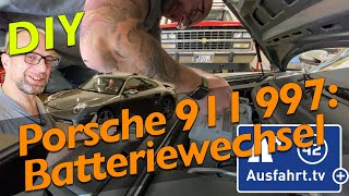 Porsche 911 997 Batterie leer tot wechseln  Kofferraum öffnen DIY [upl. by Grote]