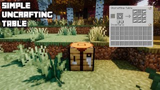 Simple Uncrafting table  Recupera tus materiales  Minecraft Mod Review [upl. by Ylehsa]