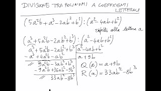 Divisione tra polinomi a coefficienti letterali [upl. by Lynnell]