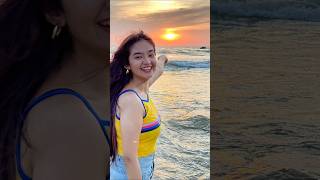 Sunset Time🌇 newsong anushkasen sunset fashion outfit song music punjabi [upl. by Ilagam]