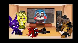 fnaf 1 animatronics react to every Withered animatronics in a nutshell [upl. by Aniretake]