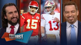 Chiefs vs 49ers Super Bowl preview Mahomes masterpiece or Purdy A Game  NFL  FIRST THINGS FIRST [upl. by Wyler]