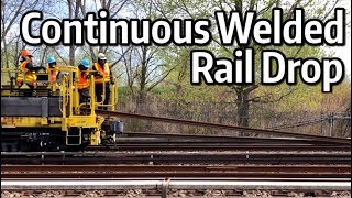 ⁴ᴷ The Continuous Welded Rail Train Dropping Rail [upl. by Eenwat867]