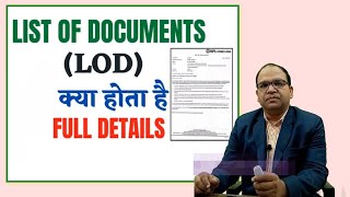 List of Documents LOD of Loan in Details [upl. by Mell809]