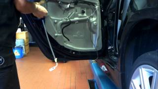 BMW 5 Series E60 Rear door trim removal How to DIY BMTroubleU [upl. by Earle]