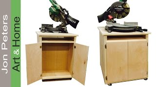 Make this Double Sided Miter Saw Station Great Storage [upl. by Lanette183]