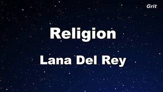 Religion  Lana Del Rey Karaoke【With Guide Melody】 [upl. by Enattirb777]