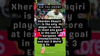 Did You Know Xherdan Shaqiri is the only player to score at last 3 EUROs and last 3 World Cups [upl. by Naesed]