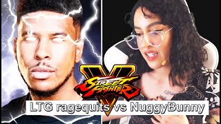 Part 1  LTG Low Tier God Falke ragequits vs NuggyBunny Blanka  SFV [upl. by Ahsito]