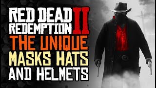 All of the UNIQUE Masks Hats And Helmets  Red Dead Redemption 2 [upl. by Okiek268]