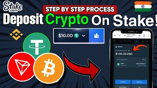 How To Deposit Crypto In Stake  Stake me Crypto deposit kaise kre Stake INR Deposit Problem [upl. by Atnuahs]