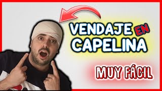 Cómo VENDAR la CABEZA  VENDAJE de CAPELINA  Muy FÁCIL [upl. by Karame750]