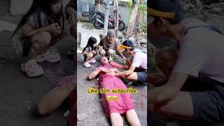 DOMINIQUE NEKAT TOLONGIN EMAK JENG YG DIMANDIIN DARAH SAMA BADUT SEREM😱😱 viralvideo [upl. by Bartosch]