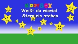 Weißt du wieviel Sternlein stehen  Kinderlieder zum Mitsingen  KIDDYBOX TV [upl. by Judy]