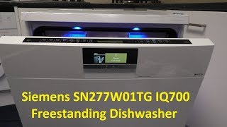 Siemens SN277W01TG IQ700 Freestanding Dishwasher [upl. by Atimad]