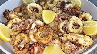 SCOPRI I SEGRETI PER FARE I CALAMARI FRITTI fabiocampoli [upl. by Eeloj]