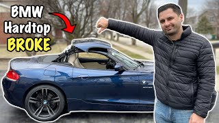 My BMW Z4 Convertible Roof Broke So I fixed it [upl. by Anohsal]