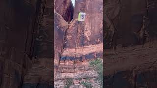 View of Tombstone Tandem BASE jump in Moab Utah with Tandem BASE Moab [upl. by Macnair]