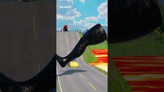 Weird Cars Crossing Giant Spinning Venom Foot in BeamNGdrive [upl. by Mcdougall205]