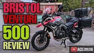 VLOG153 Bristol Venturi 500 Review  Bristol motorcycle  big bike review  Adventure big bike [upl. by Milla]