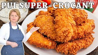 🍟 Pui supercrocant ca la KFC Rețeta de pui crispy  șnițele în fulgi de porumb [upl. by Sesylu629]