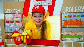 Margo pretend play Kids Grocery store with Toys [upl. by Shiri]