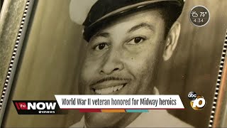 World War II veteran honored for Midway heroics [upl. by Arrek691]