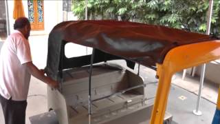 3 WHEELER AUTORICKSHAW HOOD FITMENT BY MOULDERS INDIA [upl. by Ahsienel]