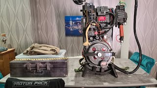 Haslab Proton Pack Unboxing and fit test  this thing is heavy Zuul ghostbusters [upl. by Maon]