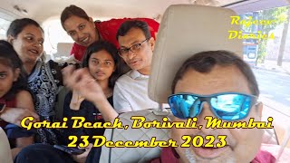 Gorai BeachBorivali🏍️ गोराई बीचबोरीवली मुंबई 23 Dec 2023 goraibeach borivali mumbaibeach [upl. by Vick]