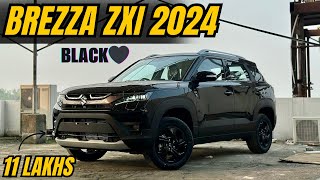 New 2024 Updated Maruti Suzuki Brezza ZXI MANUAL WITH HYBRID 😍🖤 brezzafacelift [upl. by Baerman]