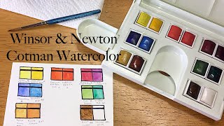 Winsor amp Newton Cotman The Compact Set Watercolor First Impressions  Swatches [upl. by Peirce347]