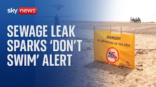 Warning to avoid swimming in sea at Devons Exmouth beach amid sewage leak [upl. by Lunt168]