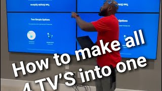 How To Make All 4 TV’S One Big Screen [upl. by Harobed]