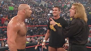 Triple H and Goldberg meet facetoface for the first time Raw July 21 2003 [upl. by Nylak]