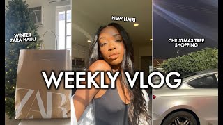 WEEKLY VLOG New hair Zara haul and current morning skincare routine Tanicha Rose [upl. by Eydie]