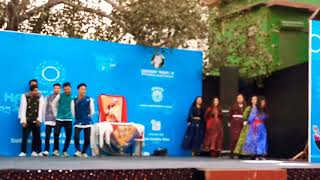 Ladakhi modern dance by Delhi student during losar celebration  2017 in Delhi [upl. by Maples348]