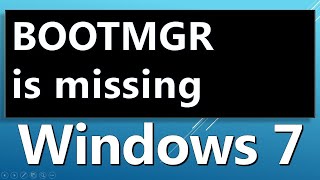 BootMGR is Missing On Windows 7 Fix [upl. by Eanod148]