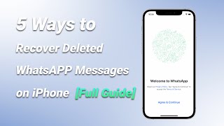 5 Ways How to Recover Deleted WhatsApp Messages on iPhone [upl. by Ellezig]